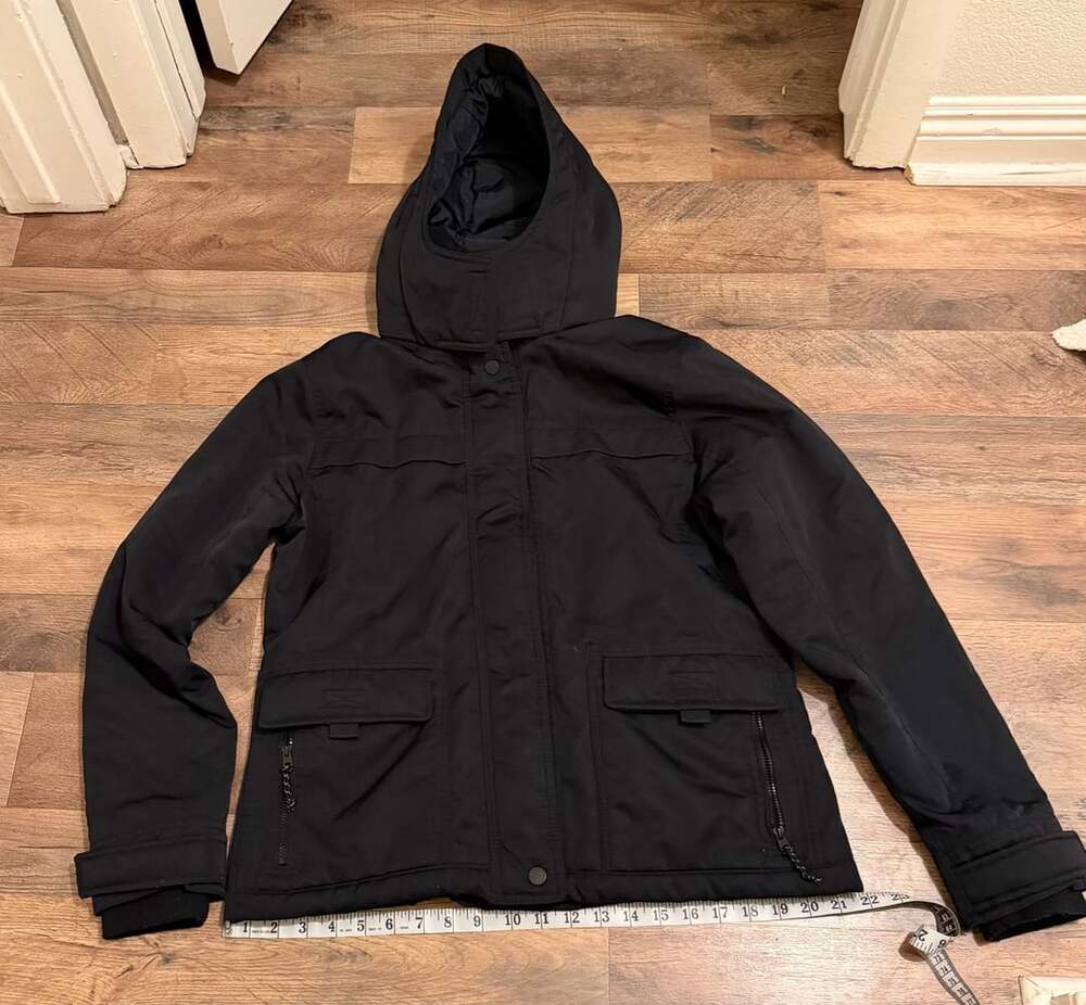 Abercrombie & Fitch Black Hooded women’s Jacket Size L